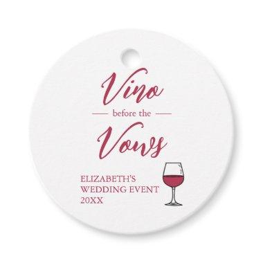 Vino Before The Vows /Bachelorette Favor Tags