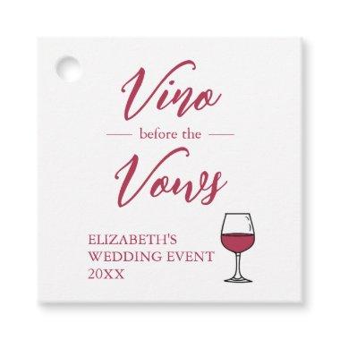 Vino Before The Vows /Bachelorette Favor Tags