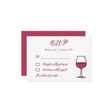 Vino Before The Vows Bridal Shower/Bachelorette RSVP Card