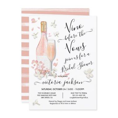 Vino before the Vows Brunch & Bubbly Bridal Shower Invitations