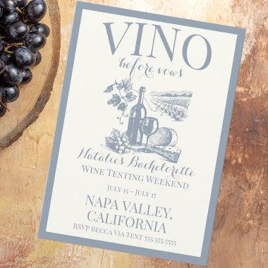 Vino Before Vows Bach Custom Winery Bachelorette Invitations