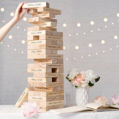 Vino before Vows Bridal Shower Game Topple Tower