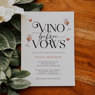Vino Before Vows Bridal Shower Invitations