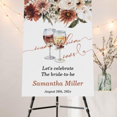 Vino Before Vows  Welcome Sign