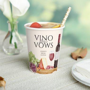 Vino before Vows Charcuterie Board  Paper Cups