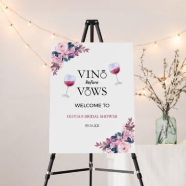 Vino Before Vows Floral Wine Tasting Bridal Shower Foam Board