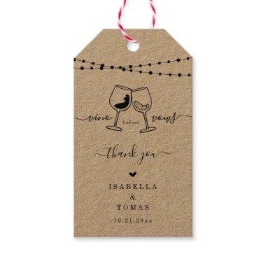 Vino Before Vows Funny  Favor Tags