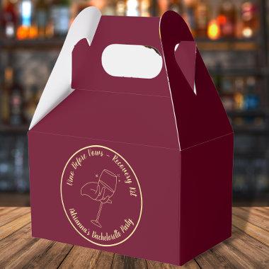 Vino Before Vows Recovery Kit Bachelorette Favor Boxes