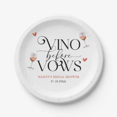 Vino Before Vows Vineyard Bridal Shower Paper Plates