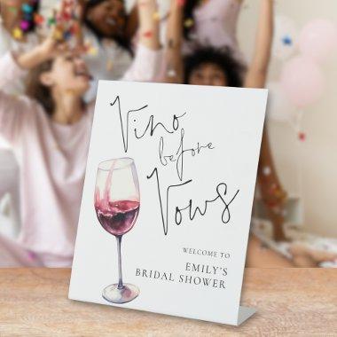 Vino Before Vows Welcome to  Pedestal Sign
