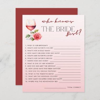 Vino Before Vows Who Knows the Bride Best Game