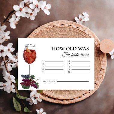 Vino before vows Wine How Old Was the Bride Game Enclosure