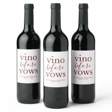 Vino Before Vows Wine Label