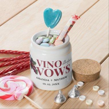 Vino before vows WIne Tasting  Candy Jar