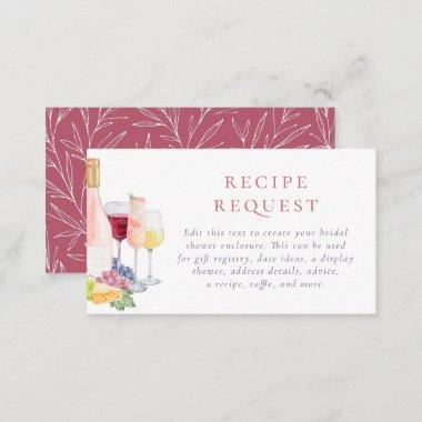 Vino Before Vows Wine Tasting Bridal Shower Enclosure Invitations