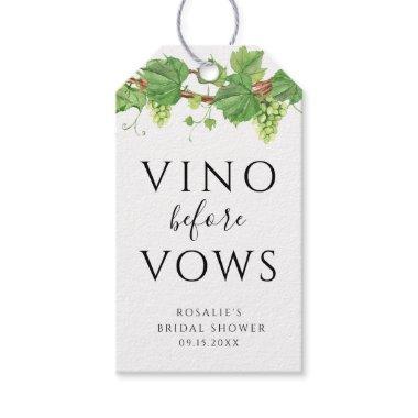 Vino Before Vows Wine Theme  Gift Tags