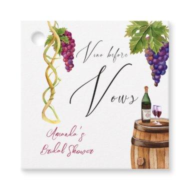 Vino Before Vows Winery  Decor Favor Tags