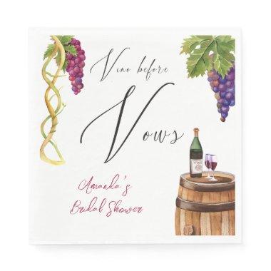 Vino Before Vows Winery  Decor Napkins