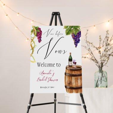 Vino Before Vows Winery  Welcome Foam Board