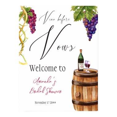 Vino Before Vows Winery  Welcome Poster