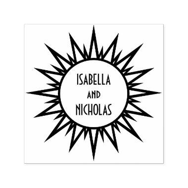 Vintage 1920s Elegant Simple Wedding Couples Name Self-inking Stamp