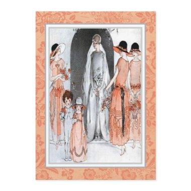 Vintage 1920s Illustration Bridal Party Shower