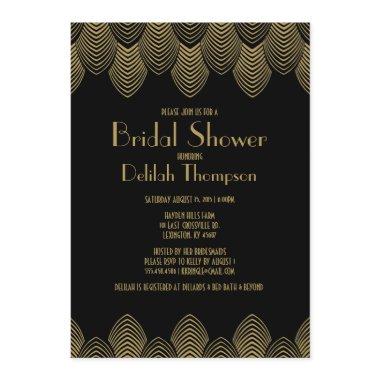 Vintage 20's Art Deco Bridal Shower Invitations