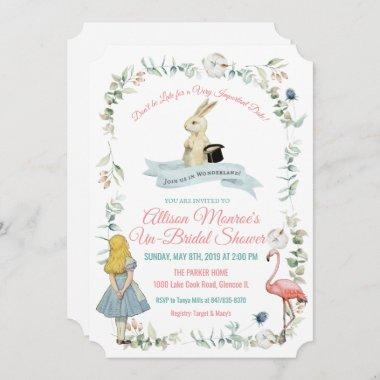 Vintage Alice in Wonderland Bridal Shower Invitations