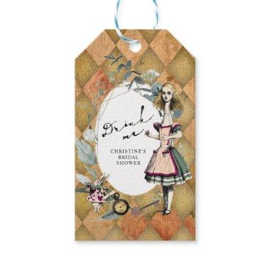 Vintage Alice in Wonderland Drink Me Favor Gift Tags