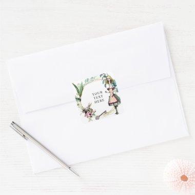 Vintage Alice in Wonderland Square Sticker