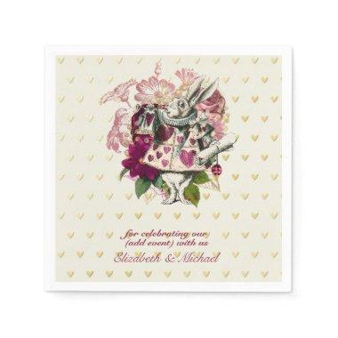 Vintage Alice in Wonderland Tea Party Custom Party Napkins