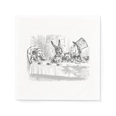 Vintage Alice in Wonderland Tea Party Paper Napkin