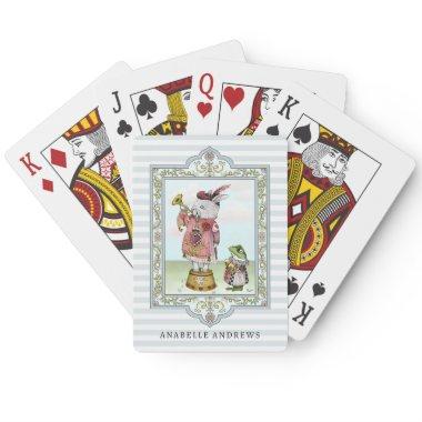 Vintage Alice in Wonderland White Rabbit Art Poker