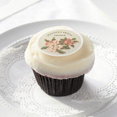 Vintage Apple Blossom | Bridal Shower | Cupcake Edible Frosting Rounds