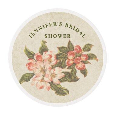 Vintage Apple Blossom | Bridal Shower | Cupcake Edible Frosting Rounds