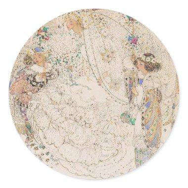 Vintage Art Nouveau  Heart Sticker
