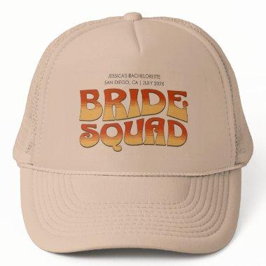 Vintage Bachelorette Party Bride Squad Bridesmaid Trucker Hat