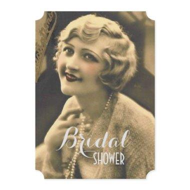 vintage bachelorette Party Gatsby bridal shower Invitations