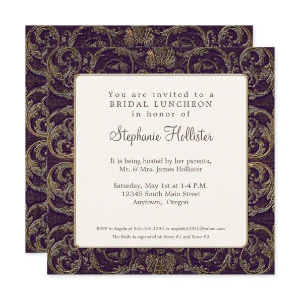 Vintage Baroque Shell Dark Purple
