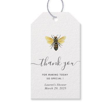 Vintage bee Bridal Shower Thank you Gift Tags
