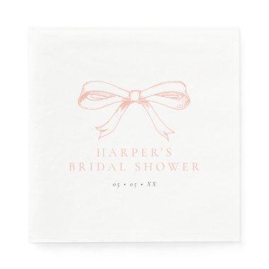 Vintage Blush Bow  Napkins