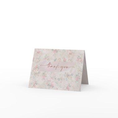 Vintage Blush Peony  Tea Party Thank You