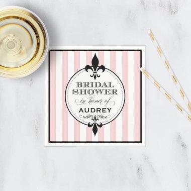 Vintage Blush Pink French Bridal Shower Napkins