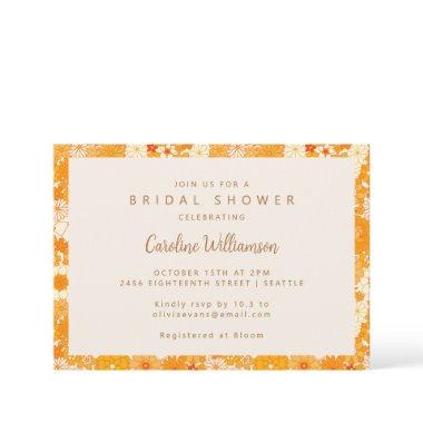 Vintage Boho Orange Floral Cute
