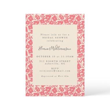 Vintage Boho Red Floral Elegant
