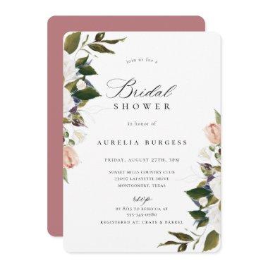 Vintage Botanical Floral Bridal Shower Invitations