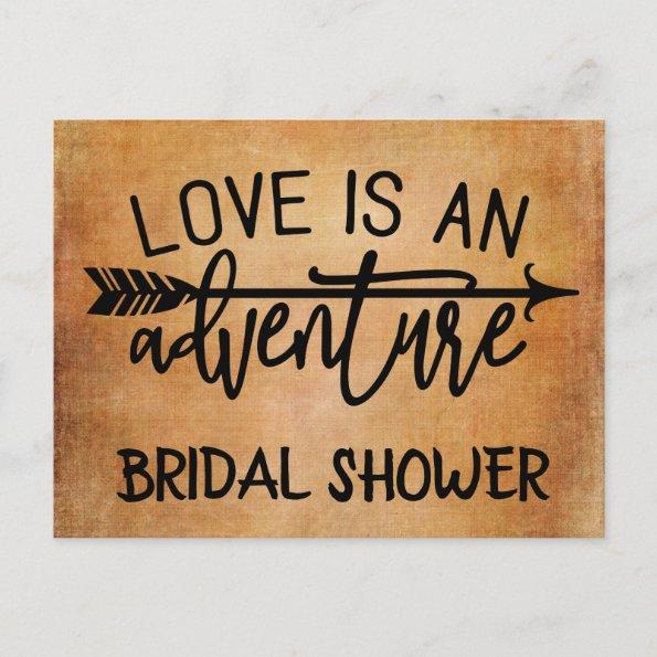 Vintage Bridal Shower Brown Grunge Boho Wedding Invitation PostInvitations