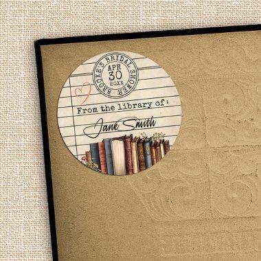 Vintage  Floral Book Cover Sticker
