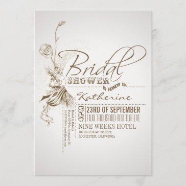 vintage bridal shower invitations