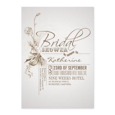 vintage bridal shower invitations